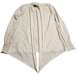 Aqua Cashmere‎ Open Front Draped Cardigan Women's Size Small Cream
